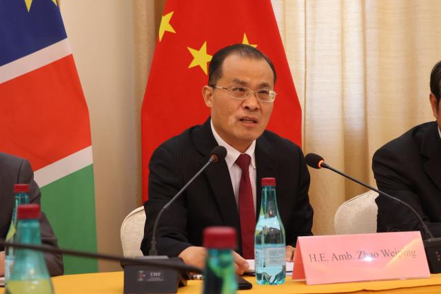 WINDHOEK, 17 October 2024- Chinese Ambassador to Namibia, Zhao Weiping during a press conference in Windhoek. (Photo by: Linea Dishena) NAMPA