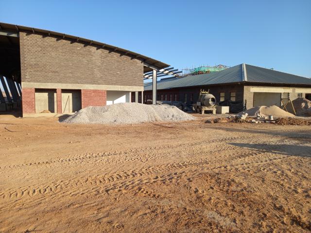 OPUWO, 20 OCTOBER 2024 - Kunene Regional Police Headquarters is projected to be finished by the end of 2024, following a year hiatus. (Photo by: Uakutura Kambaekua) NAMPA.