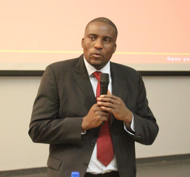 KEETMANSHOOP, 22 October 2024 - The University of Namibia, Vice Chancellor, Professor Kenneth Matengu pictured as he delivers his state of the university on Tuesday at Keetmanshoop. (Photo by: Suzith Tjitaura) NAMPA  