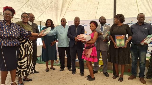 OHEIDI, 23 October 2024 - NamWater through its corporate social investment (CSI) programme donated textbooks valued at N.dollars 240 701 to 12 schools in the Ohangwena Region on Wednesday. (Photo: Contributed)