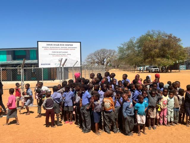 FARM SIX, 25 October 2024 - The Palms For Life Fund Namibia constructed two Early Childhood Development (ECD) centres worth N.dollars 11.1 million in the Oshikoto and Kavango West regions. (Photo by Gabriel Tomas) NAMPA