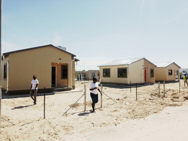 ONDANGWA, 01 November 2024 - The housing project by the National Housing Enterprise (NHE) at Ondangwa is progressing well. (Photo by: Maria David) NAMPA