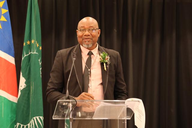 Adolf Muremi speaking at the National Agriculture Investment Plan (NAIP) on Wednesday at Mercure Hotel.  (Photo: Justina Shuumbwa) Nampa

