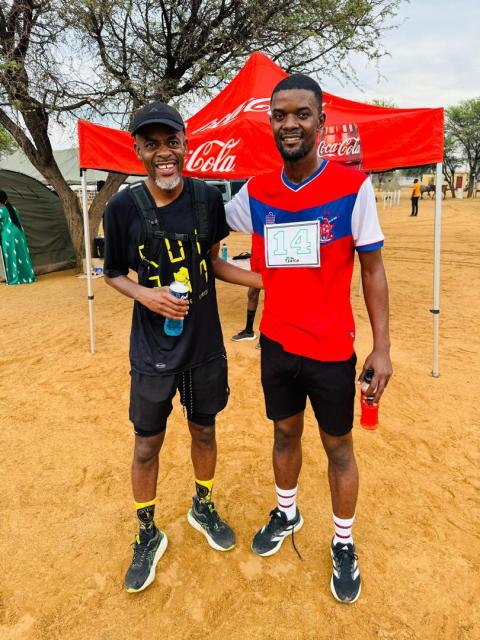 EPUKIRO, 09 November 2024 - Lawrence Uatieua Tjonga  and Tjavang Kamburona respectively scooped first places at centenary marathon in Epukiro. (Photo: Contributed)