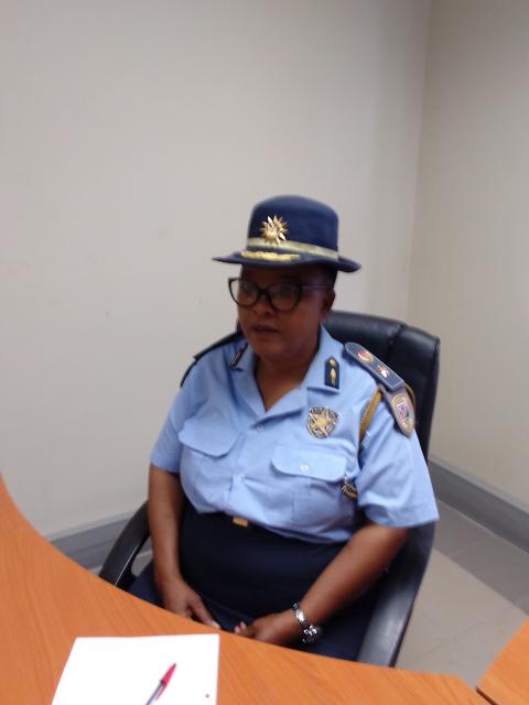 KATIMA MULILO, 11 November 2024 – The Head of the Namibian Police Force’s Traffic Unit in the Zambezi Region, Chief Inspector Doreen Limota. (Photo by: Michael Mutonga Liswaniso) NAMPA
