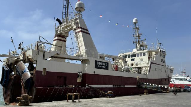 WALVIS BAY, 16 November 2024 -  Embwinda Fishing’s newly acquired fishing vessel MFV Oukaume Recently commissioned at Walvis Bay. (Photo by: Isabel Bento) NAMPA