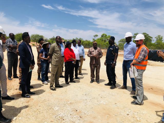 NKURENKURU, 20 November 2024 - Minister of Home Affairs, Immigration, Safety and Security, Albert Kawana at the site of the home affairs building in Nkurenkuru. (Photo by: Lylie Joel) NAMPA