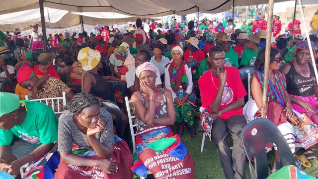 GOBABIS,23 November 2024 -Swapo presidential candidate Netumbo Nandi-Ndaitwah address masses at Gobabis rally in Omaheke region (Photo: Contributed) NAMPA 