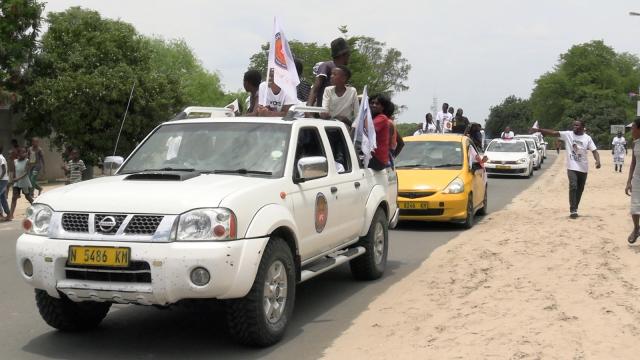 KATIMA MULILO, 24 November 2024 - The IPC fleet of vehicles that drove through the streets of Katima Mulilo on Sunday afternoon before stopping for a mini-rally in the Choto residential area. (Photo by: Lydia Pitiri) NAMPA