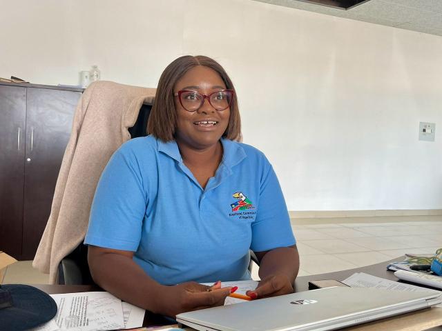 OMUTHIYA, 26 November 2024 - The Electoral Commission of Namibia's electoral officer for Oshikoto, Ester Hipangelwa. (Photo by: Gabriel Tomas) NAMPA