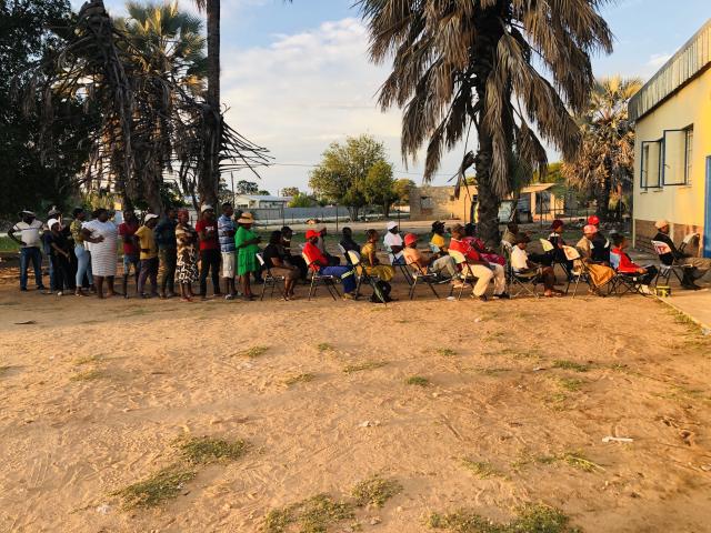 NKURENKURU, 27 November 2024, The voters in the queue waiting to cast their votes.
(Photo by: Lylie Joel)
NAMPA