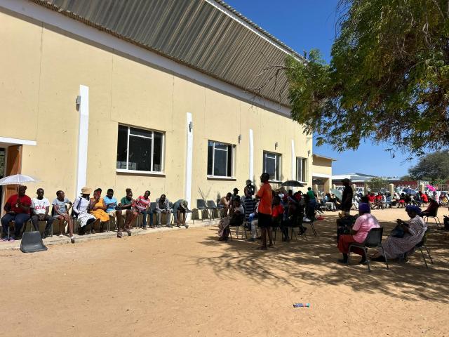 OSHIFO, 27 November 2024 - Voters at Oshifo braving the morning sun to cast their votes (Photo by: Andreas Thomas) NAMPA