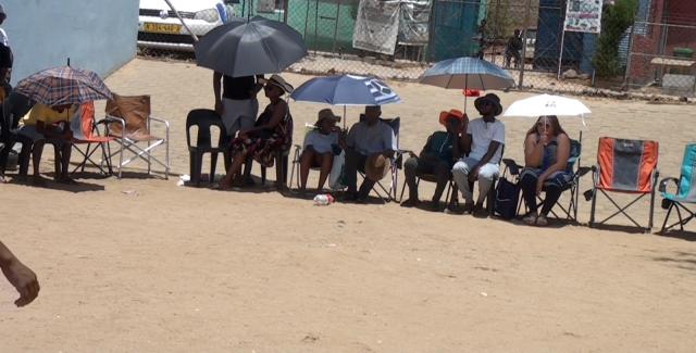 WINDHOEK, 27 NOV (NAMPA) - citizen in the John Pandeni polling station at Council of Churches in Namibia  have been queued up since  05h00.
McDonald Nareseb, presiding officer at the polling stated that no major challenges were faced although the voting process was slow up until the pensioners, pregnant woman and disabled citizens were separated from the younger citizens. (Photo: Maysa Sangeve) NAMPA