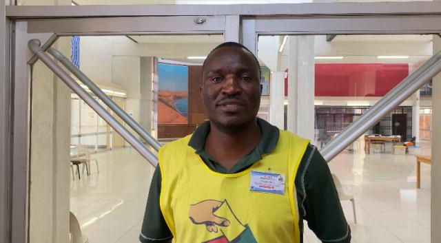 WINDHOEK, 28 November 2024 - Jonathan Iita, the presiding officer at the UNAM main campus polling station. (Photo by: Ester Hakaala) NAMPA