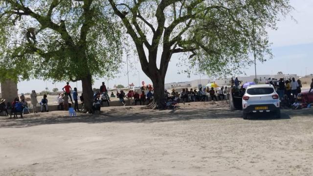 OSHAKATI, 29 November 2024 - Voters at Ehenye polling station waiting to cast their votes. (Photo: Andreas Thomas)