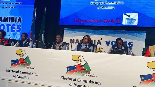 WINDHOEK, 29 November 2024 - ECN officials during the third commission briefing on the elections. (Photo by: Ester Hakaala) NAMPA 