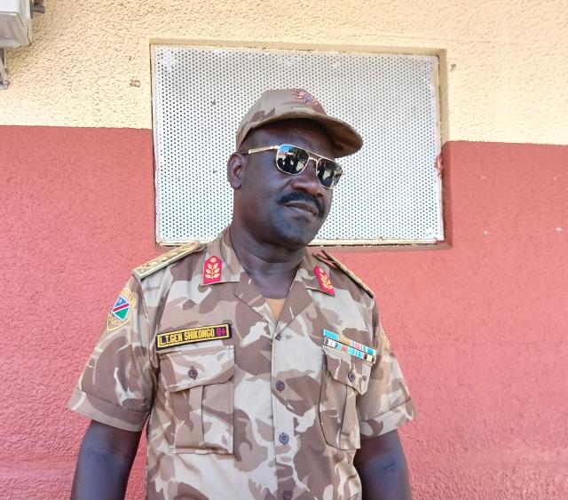 Windhoek, 30 November 2024- The Namibian Police  Inspector-General, Joseph Shikongo, updates the nation on the security situation in the country on Saturday at the Trans Namib polling station in Windhoek.

(Photo: Melissa //Hoebes) NAMPA