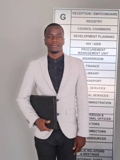 GOBABIS, 04 December 2024 - Uataviza Patire becomes the youngest councillor to serve in Gobabis Municipality as Deputy Mayor (Photo contributed) NAMPA 