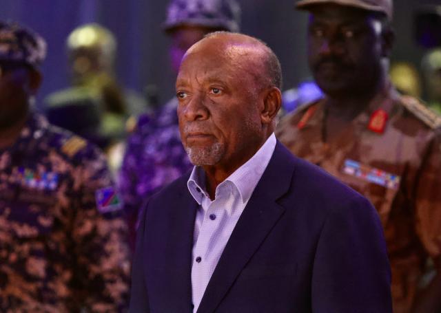 WINDHOEK, 03 December 2024 - President Nangolo Mbumba pictured during the announcement of the election results at the ECN. (Photo by: Hesron Kapanga) NAMPA