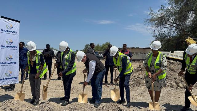 OUTAPI, 06 December 2024 - Work on the Outapi Treatment Plant extension and upgrade officially commenced after a visit by Minister of Agriculture, Water and Land Reform Calle Schlettwein to the project on Friday. (Photo by: Maria David) NAMPA