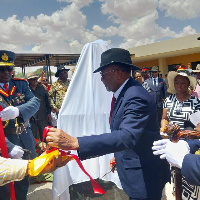 AMINUIS, 11 December 2024 - President Nangolo Mbumbainaugurated Chief Hosea Kutako Memorial Museum in Toasis, Omaheke region (Photo: Zebaldt Ngaruka) NAMPA 