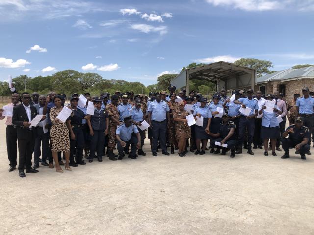 NKURENKURU, 11 December 2024- the police officers who were promoted on Wednesday at regional headquarter in Nkurenkuru .
(photo by: Lylie Joel)
NAMPA