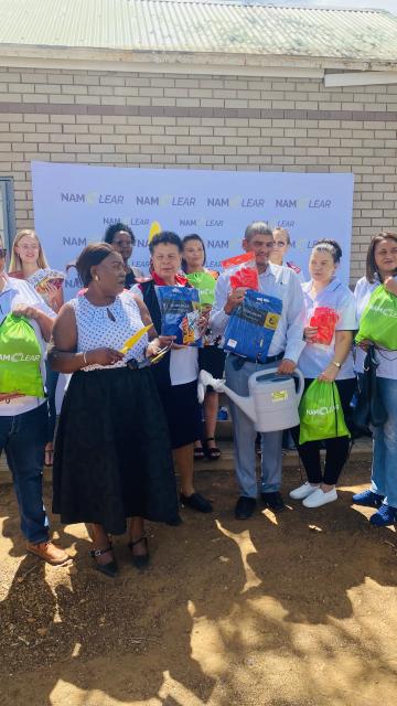 Windhoek, 13 December 2024- The Namclear officials during the donation handover at the Windhoek Central hospital. 
(Photo: Ester Hakaala) NAMPA 