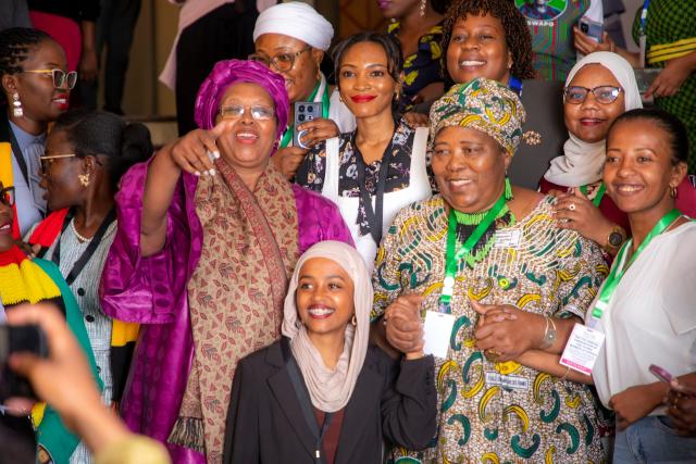 WINDHOEK, 18 December (NAMPA)- PAWO President, Eunice Ipinge pictured with delegates from Mali, in Addis Ababa, Ethiopia. (Photo contributed).