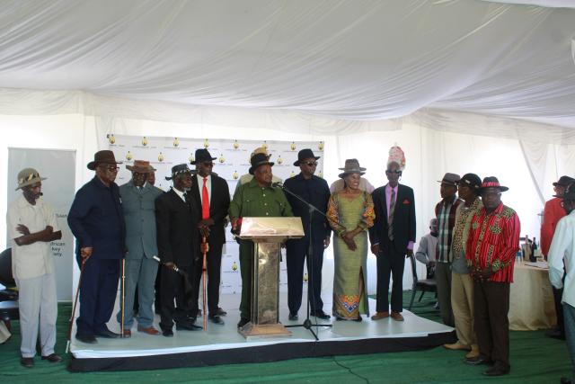 OLUNGHONO, 19 December 2024 -The local business woman, Dr Martha Namundjebo-Tilahun have hosted an early Christmas party for a total of 1200 elderly people at Olunghono village in the Ohangwena region. (Photo by Gabriel Tomas) NAMPA