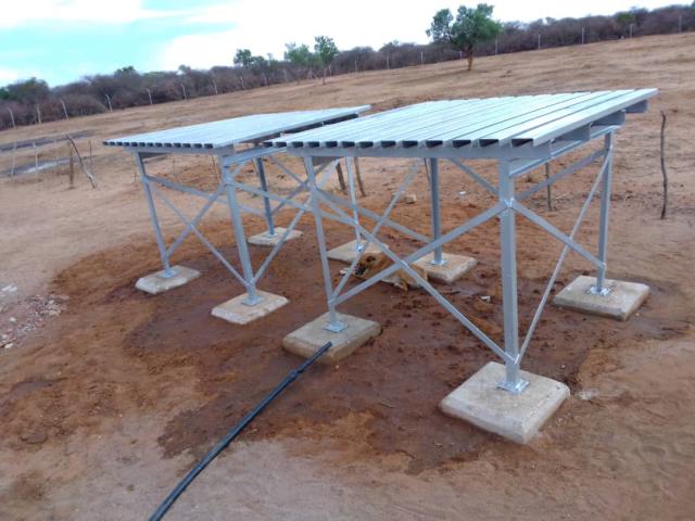 EPUKIRO, 23 December 2024 - Ovambanderu garden project water tanks stand installed (Photo contributed) NAMPA 