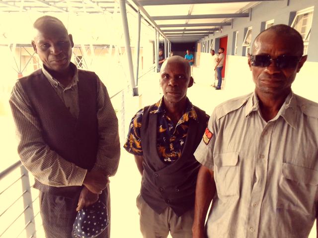 KATIMA MULILO, 23 December 2024 – Family members of Likando Kangombe who travelled all the way from Sesheke in Zambia to attend court proceedings in Katima Mulilo. They are his father, Konga Kangombe and his uncles Muyendekwa Mwanamwali and Kumoyo Likando. (Photo by: Michael Mutonga Liswaniso) NAMPA