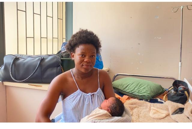 WINDHOEK, 02 January 2025 - Kaarina Ngesheya pictured with her healthy baby boy that was delivered on New Year's Day (Photo by: Ester Hakaala) NAMPA