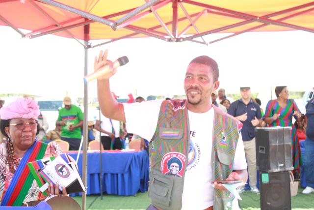 TSINTSABIS, 14 January 2025 – Swapo’s candidate for the Guinas Constituency by-election, Moses Khumub. (Photo by: Gabriel Tomas) NAMPA