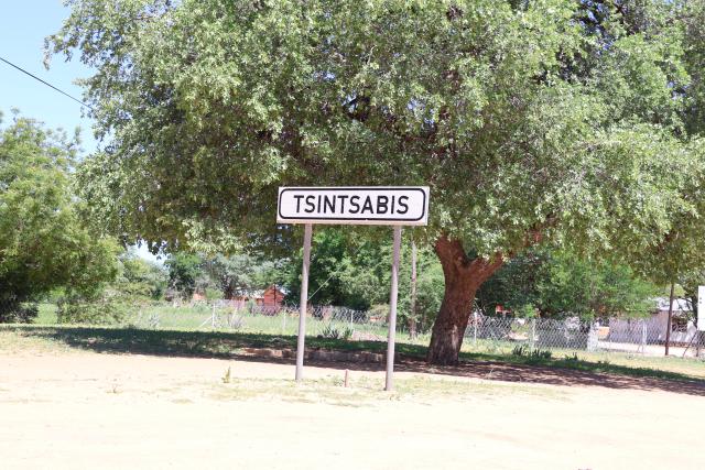 TSINTSABIS, 16 January 2025- Welcome to Tsintsabis sign board  (Photo by : Gabriel Thomas) NAMPA