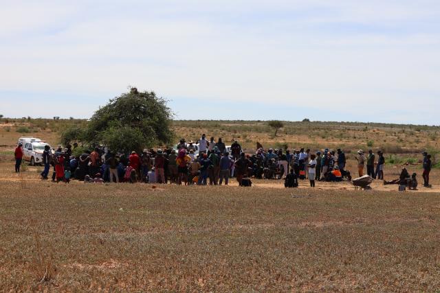 OTJIWARONGO, 18 January 2025 - A section of the meeting that discussed illegal farming and grazing of livestock on the municipality land of Otjiwarongo on Saturday. (Photo by: Mulisa Simiyasa) NAMPA