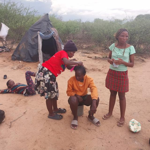 EPUKIRO, 19 January 2025 - Otjimanangombe San in need of shelter (Photo: Zebaldt Ngaruka) NAMPA 