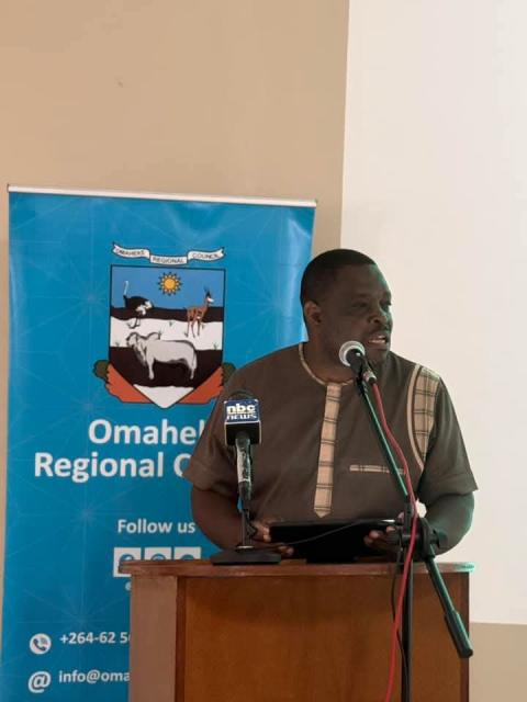 OTJIWARONGO, 23 January 2025 – Omaheke Regional Council Chairperson Ignatius Kariseb speaks at the Omaheke Regional Council's Strategic Framework Workshop. (Photo: Contributed)