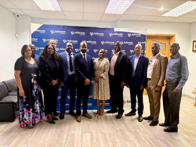 WINDHOEK,28 January 2025 - The National Housing Enterprise (NHE) team and Telecom Namibia team met on Tuesday to sign a Memorandum of Understanding (MoU). (Photo: Contributed) NAMPA