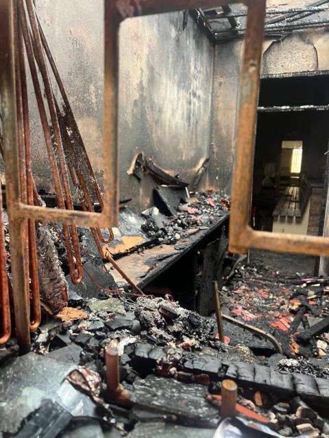 SWAKOPMUND, 03 February 2025 - Scenes from the phamarcy of the Mondesa clinic which burnt down during a fire which occured in the early morning hours on Monday. (Photo contributed) NAMPA