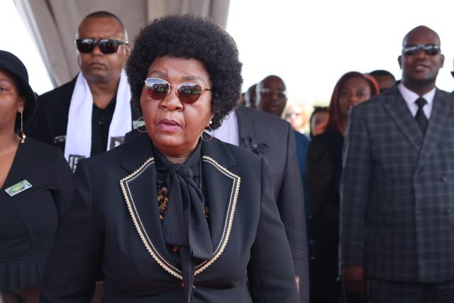 WINDHOEK, 04 February 2025- Swapo Secretary General, Sophia Shaningwa during the remembrance ceremony of late President Hage Geingob at Heroes’ Acre. (Photo by: Linea Dishena) NAMPA  