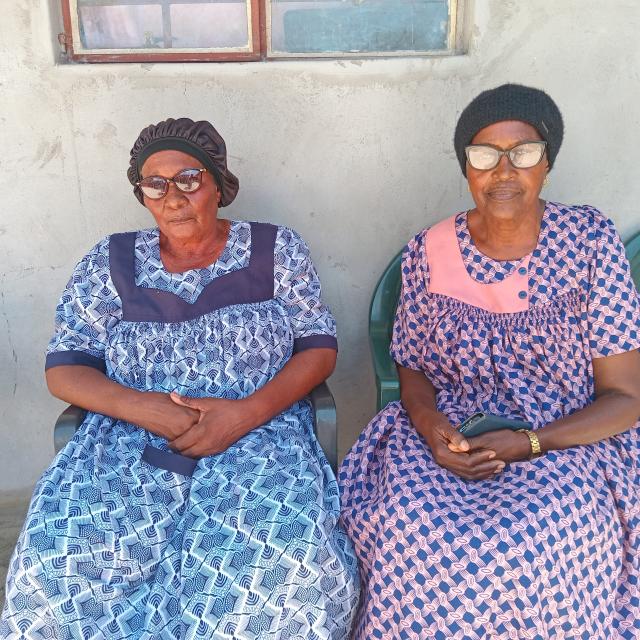 ETUNDA, 09 February 2025 - Neighbours Ottilie Iipinge and Wilhelmina Iitula at the Nujoma residence at Etunda in Okahao. (Photo by: Maria David) NAMPA