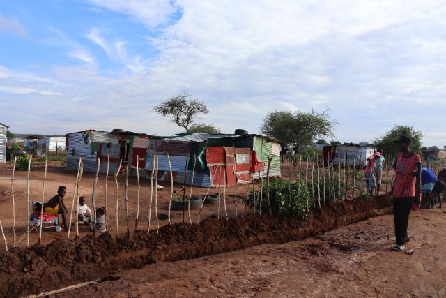 OTJIWARONGO, 12 February 2025 - A house which was flooded by a storm in Ombili informal settlement at Otjiwarongo Tuesday night. (Photo by: Mulisa Simiyasa) NAMPA