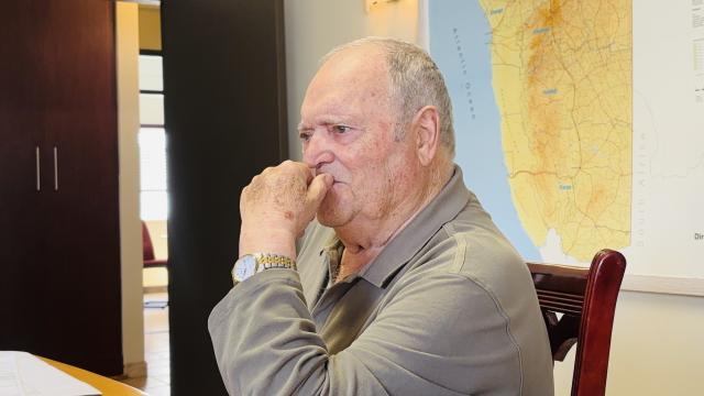 WALVIS BAY, 14 February 2025 - José Luis Bastos, 89, narrates the story of his friendship with Founding President Sam Nujoma, whom he met during the early years of Namibia’s independence. (Photo by: Isabel Bento) NAMPA