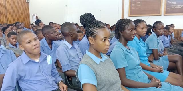 MARIENTAL, 21 February 2025 (NAMPA) - Students from Mariental High School at their memorial service for the late Founding President Sam Nujoma.
(Photo by: Charmaine Boois) NAMPA 