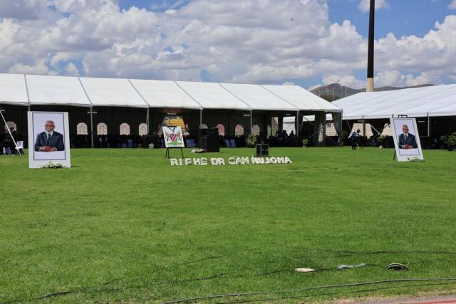 WINDHOEK, 28 February 2025 - The memorial service for Namibia’s Founding President, Sam Nujoma, is underway in Windhoek, with hundreds of mourners gathered at the national stadium. (Photo by: Linea Dishena) NAMPA