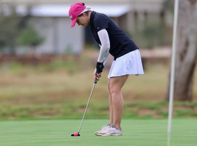 WINDHOEK, 11 March 2025 - Female golfers while in action during the sixth edition and round one of the Nedbank for Good Series at Omeya Golf Club, outside Windhoek. The series attracted over 106 players with 26 of them compelting in the senior ladies and juniors category. (Photo by: Hesron Kapanga) NAMPA