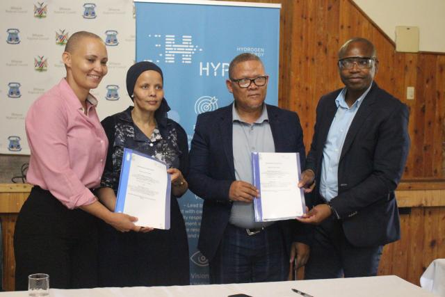 KEETMANSHOOP, 12 March 2025 - The ||Kharas Regional Council and Hyphen Energy on Wednesday signed a Memorandum of Understanding (MoU) on local skills development and capacity building. (Photo by: Suzith Tjitaura) NAMPA