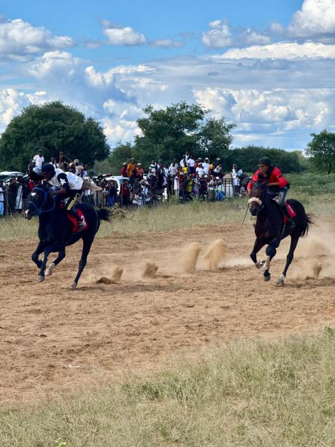 OTJINENE, 13 April 2025 - Horse Action Time (L) from the Professor Supporters Club won big at the Easter Cup. (Photo: Contributed) NAMPA 