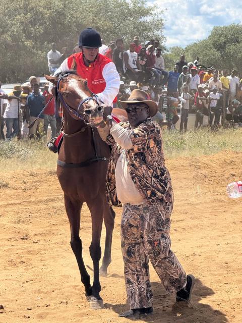 OTJINENE, 13 April 2025 - Nambred horse Bin Laden from the Professor Supporters Club won big at the Easter Cup (Photo: Contributed) NAMPA 
