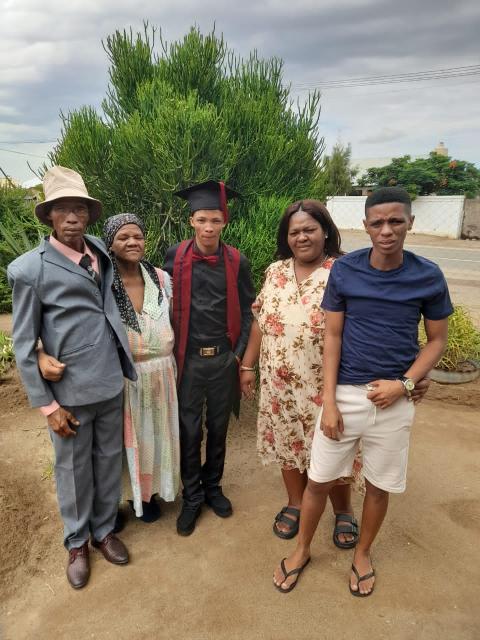GOBABIS, 19 April 2025 - Petrus Askoek from Tsjaka Ben Hur graduated in Education (Photo:Contributed) NAMPA 